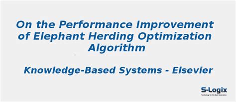 Performance of Elephant Herding Optimization Algorithm | S-Logix