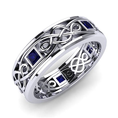 Order Men's Ring Heroic in Princess cut 0.6 Carat 14ct White Gold ...