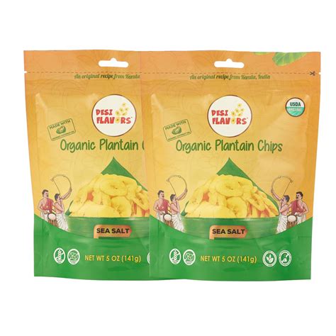 Desi Flavors Organic Plantain SAF21 Chips | Kerala Banana Chips ...