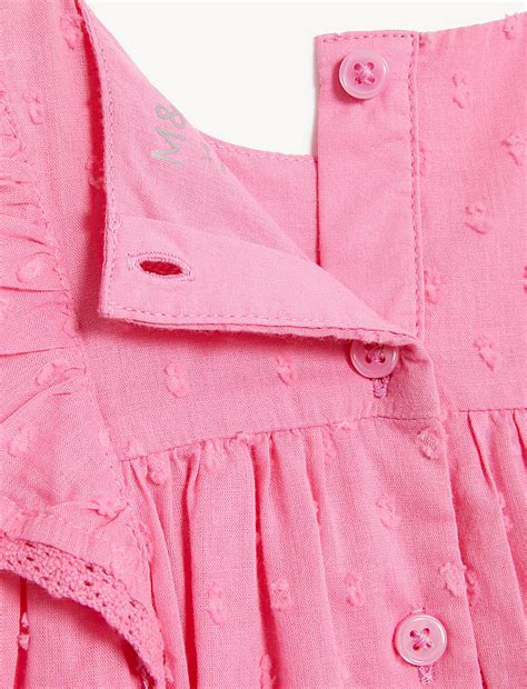Buy Pure Cotton Textured Dress at Marks & Spencer
