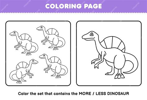 Lernspiel für Kinder zum Ausmalen mehr oder weniger Bild des niedlichen ...