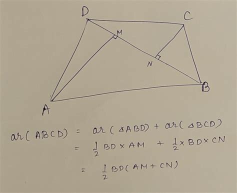 Bd is one of the diagonal of the quadrilateral abcd am and cn are the ...