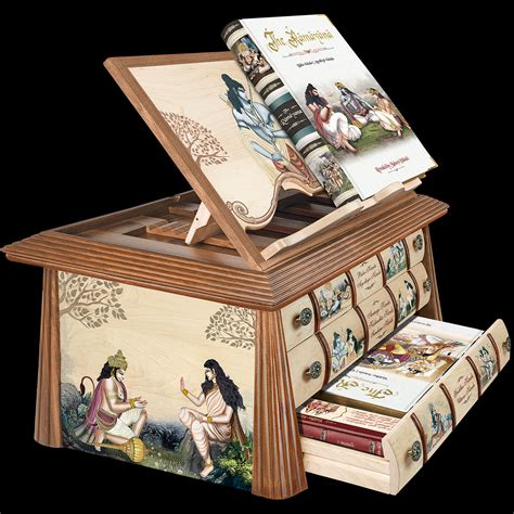 THE RAMAYANA SIGNATURE EDITION BOOK WITH WOODEN BOX & READING STAND