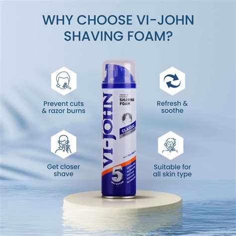 Buy VI-JOHN CLASSIC 5 WAY ACTION & VITAMIN E ENRICHED SHAVING FOAM FOR ...