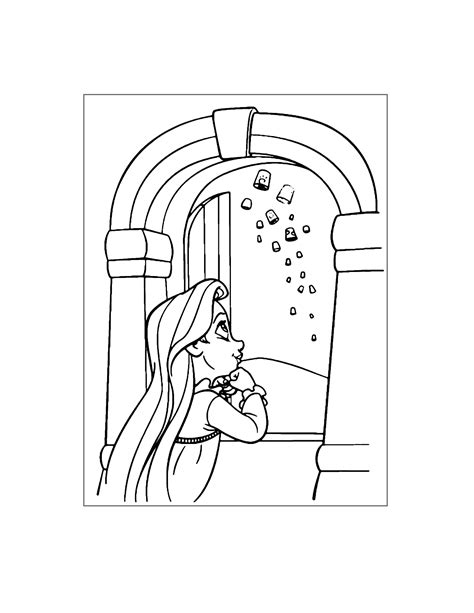 Princess Rapunzel Coloring Pages