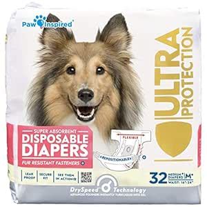 Buy Paw Inspired 32ct Disposable Dog Diapers | Female Dog Diapers Ultra ...