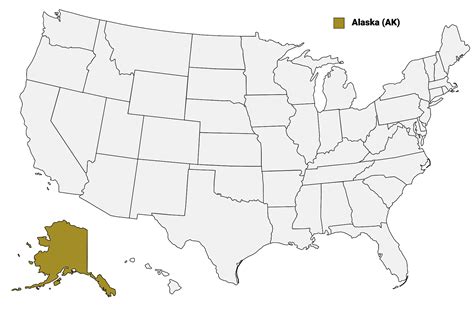 Map Of United States And Alaska