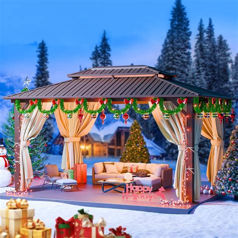 SANOPY 10'x 12' Heavy Duty Hardtop Gazebo Update Version 2.0 with ...