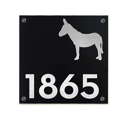 Buy Modern House Sign Square with Black Aluminum (ACP) and Silver Fiber ...