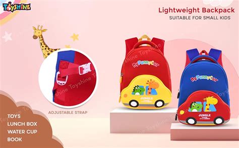 Buy Toyshine 26cm Mini Size Cute Car Design Kindergarten Backpack for ...