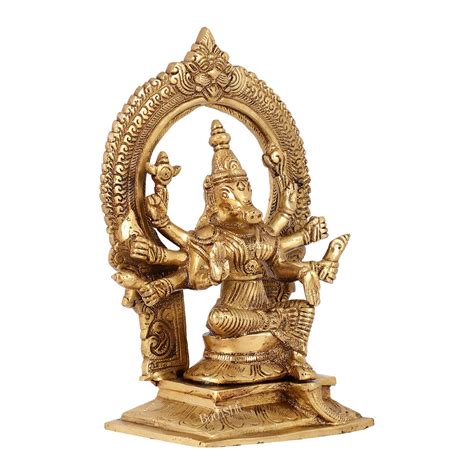 Brass Goddess Varahi Idol Prabhavali Frame 8.5 Inch | Budhshiv.com