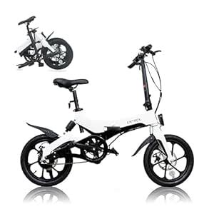 ENTREX ONEBOT E-Bike Folding Electric Assist Bicycle, White, Can Drive ...
