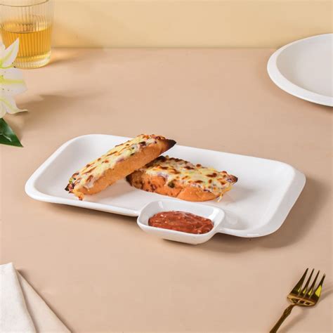 Serena Lily White Rectangle Section Plate Large