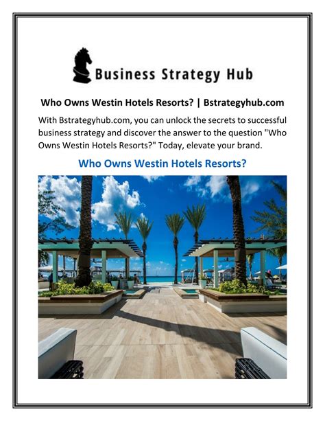 PPT - Who Owns Westin Hotels Resorts Bstrategyhub.com PowerPoint ...