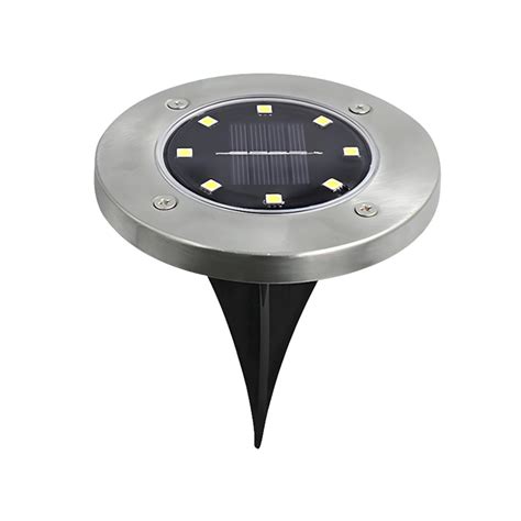 Globex Solar Ground Light Warm White Solar Pathway Light, Stainless ...