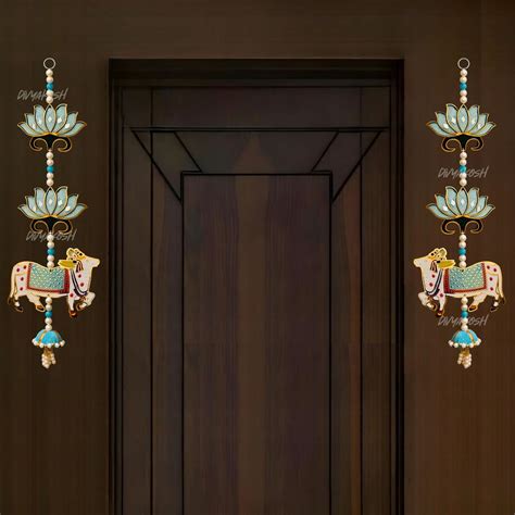 Buy Divyakosh Wood Mandir Door Decorations Items, Door Entrance Decor ...