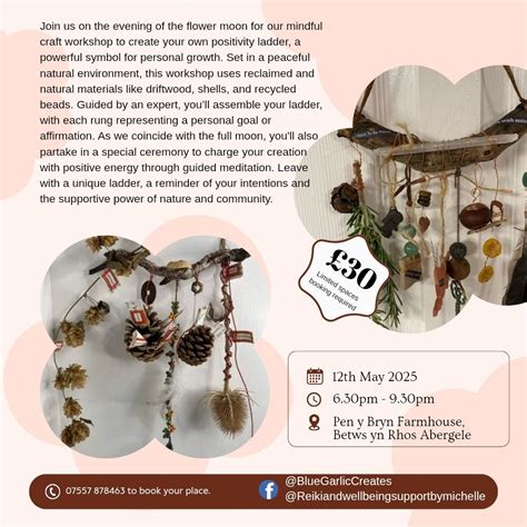 Flower Moon Positivity Craft Workshop , Pen y Bryn Farm and Holiday ...