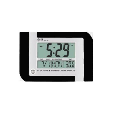 Buy Ajanta Quartz Plastic Rectangle Digital Alarm Wall Clock (29 cm x ...