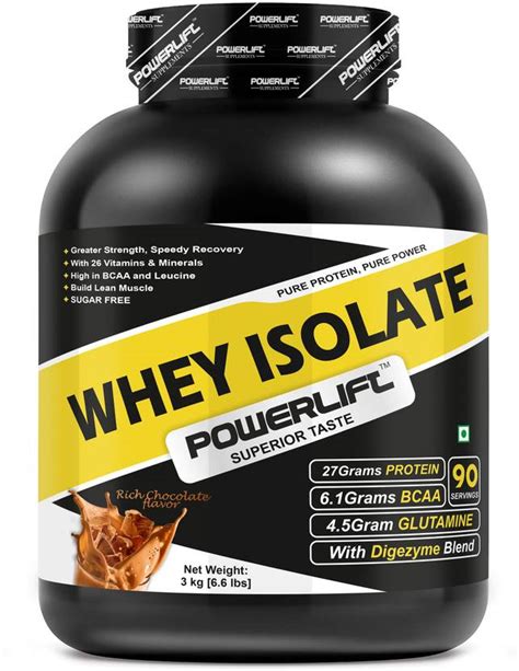 POWERLIFT Whey isolate Sugar Free | 27g Protein, Multivitamin ...