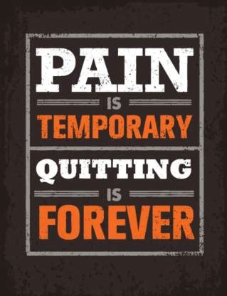 KD pain is temporary Poster|Motivational Poster|Inspirational Paper ...
