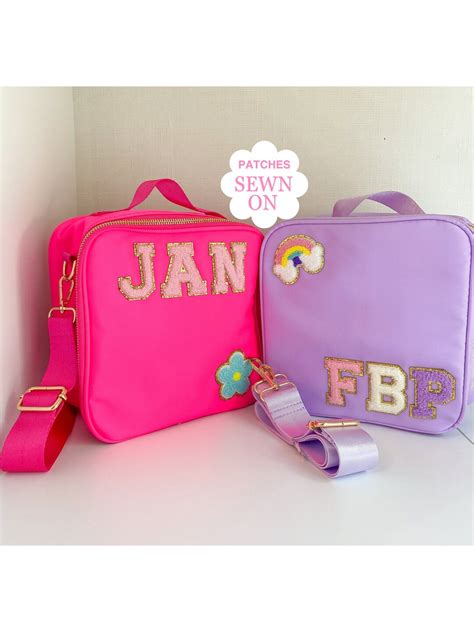 Custom Lunch Box for Kids - Personalized Lunch Bag With Name, Chenille ...