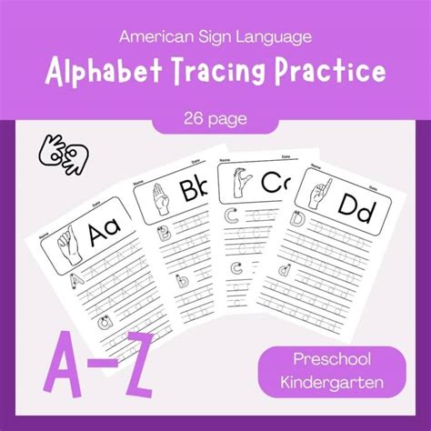 Image result for ASL Alphabet Tracing Worksheets