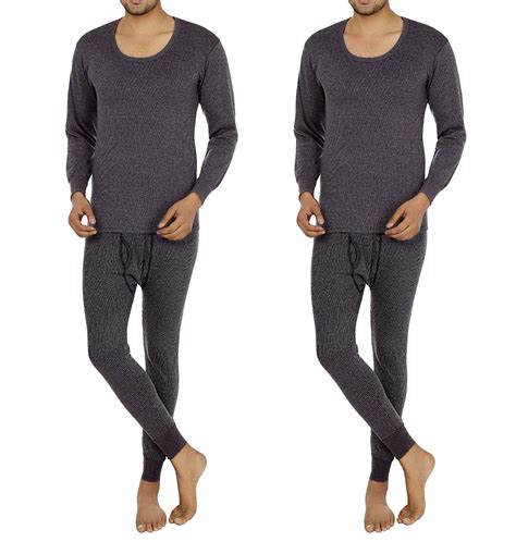Yorker Dark Grey Top & Bottom Thermal Set for Men Combo Pack of -2 ...