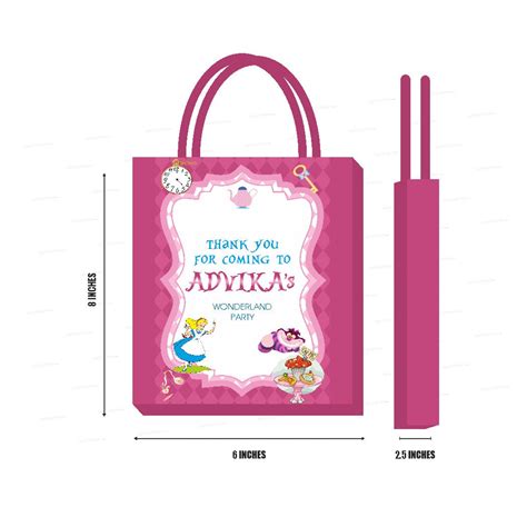 Alice Wonderland Theme Return Gift Bag | Kids birthday party – Party ...
