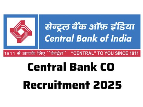 Central Bank of India Credit Officer Recruitment 2025, Official ...