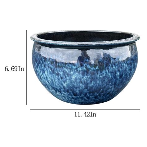 Blue Reactive Glaze Outdoor Planter | At Home
