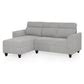 Buy Zivo Plus Cloudy Gray Fabric Sofa Set 3 Seater Sofa With Lounger ...