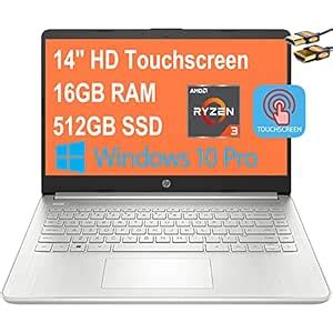 HP 14 Business Laptop Computer 14" Diagonal HD BrightView Touchscreen ...