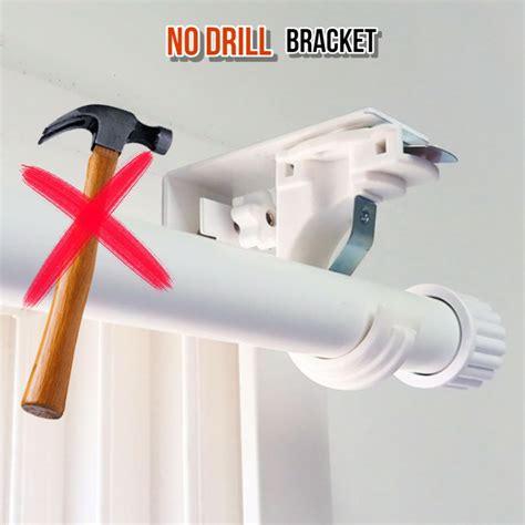 No-Drill Curtain Rod Bracket, the perfect solution for hassle-free ...