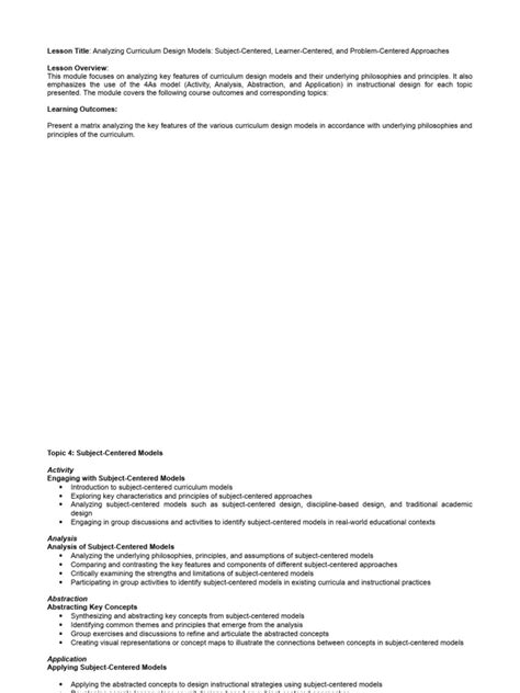 Image result for Lesson Outline Example