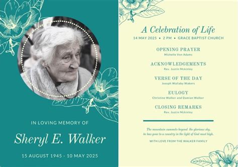 How to Make a Funeral Program 的图像结果