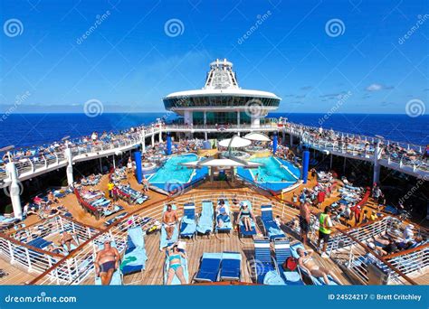 People cruise ship deck editorial photography. Image of explorer - 24524217