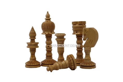 Classic Lamp Series 3.5" King Height Wooden Chess Pieces - Made from S