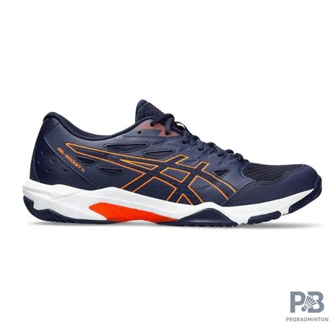 Asics GEL-ROCKET 11 Indoor Court Shoe (Pea Coat / Hyper Orange ...