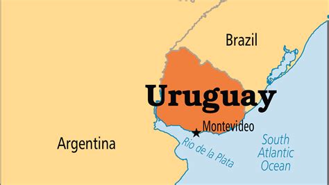 Uruguay location on the world map