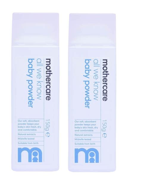 Mothercare All We Know Baby Powder (150g, Pack of 2) White : Amazon.in ...