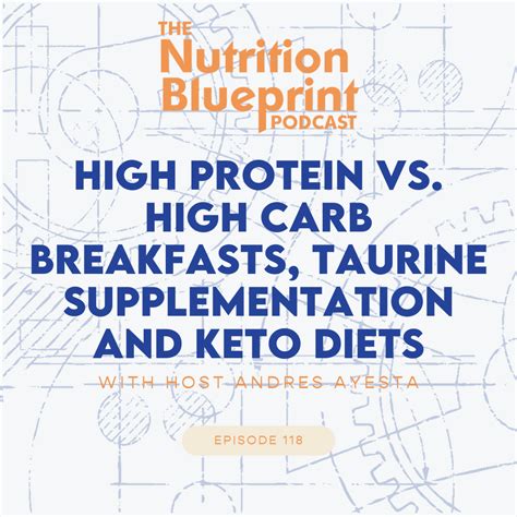 Episode 118: High Protein vs. High Carb breakfasts, Taurine ...