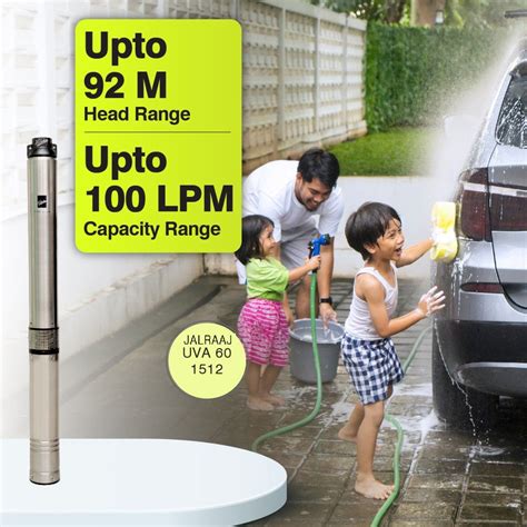 Kirloskar Borewell Submersible Pump, KP4 JALRAAJ UVA 60-1512, 1.5 HP ...