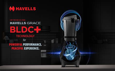Buy Havells Grace BLDC+ Mixer Grinder 800W|3 Jars|50% less perceptible ...