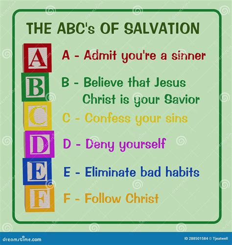 The ABC s of Salvation stock illustration. Illustration of design ...