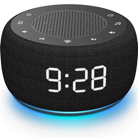 Buy Buffbee Sound Machine & Alarm Clock 2-in-1, 0-100% Clock Face ...