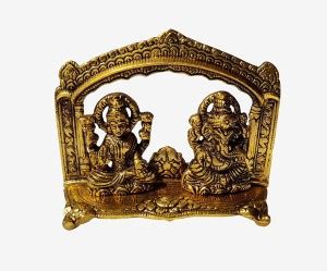 NOHUNT Metal Lord Laxmi Ganesh Bhagwan Idol on Platform Ganpati Murti ...