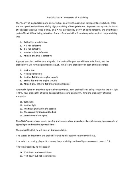 Image result for How to Find Probability Pre Calculus