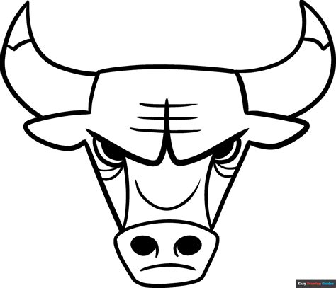 Chicago Bulls Logo Coloring Page | Easy Drawing Guides