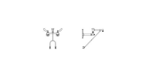 Delta 28C2984 Double Handle Ceramic Disc Wallmount Faucet with Blade ...