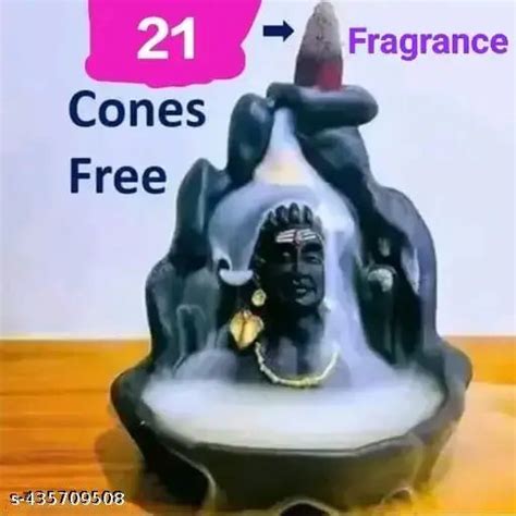 PMR Handcrafted Lord Adiyogi, Mahadev, Shiv Shankara Backflow Cone Inc ...